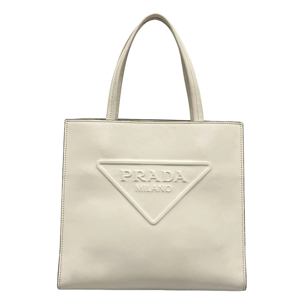 Prada Soft Calf Triangle Logo Tote Bag #306394P84B